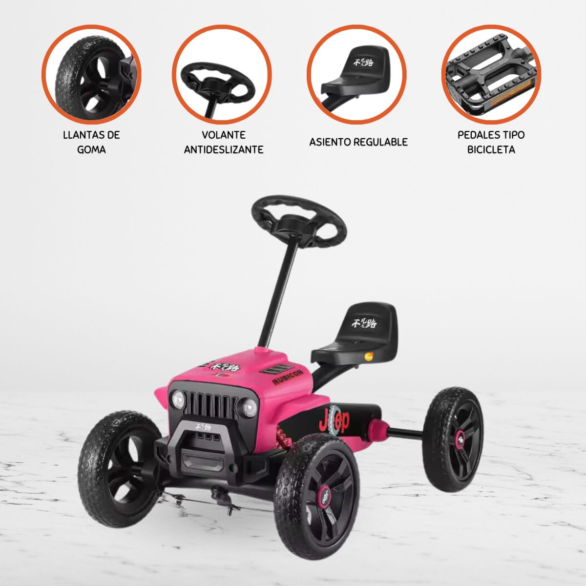 CUZKA - Carro a Pedal GO KART »PATRIOT» Pink