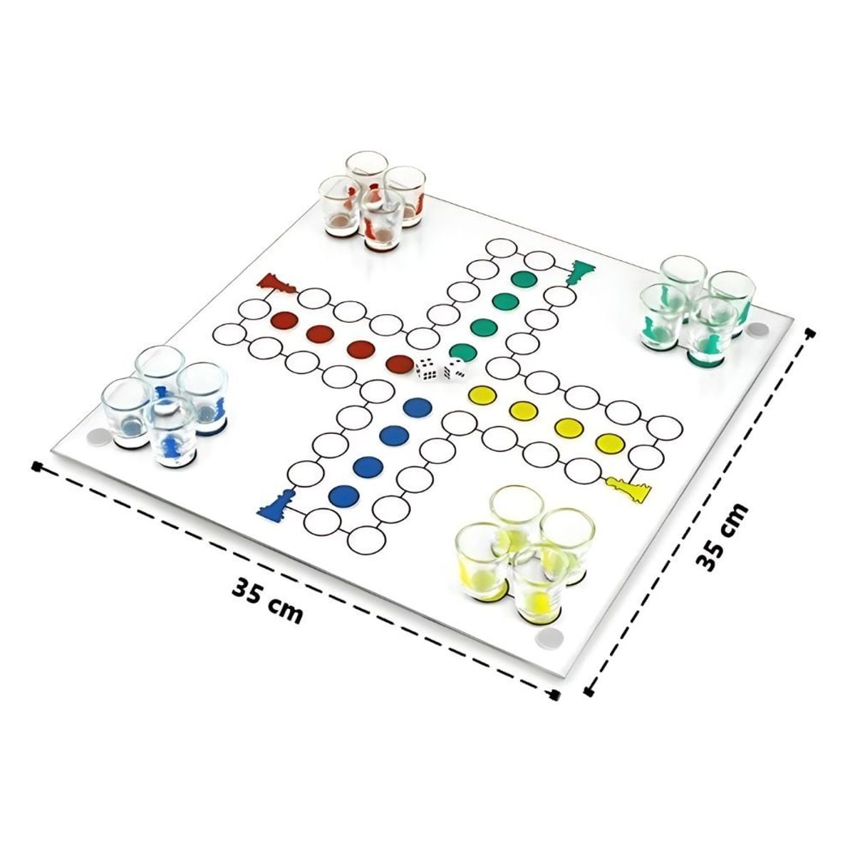 GENERICO - Juguete Drinking Game Ludo Shots de Tragos