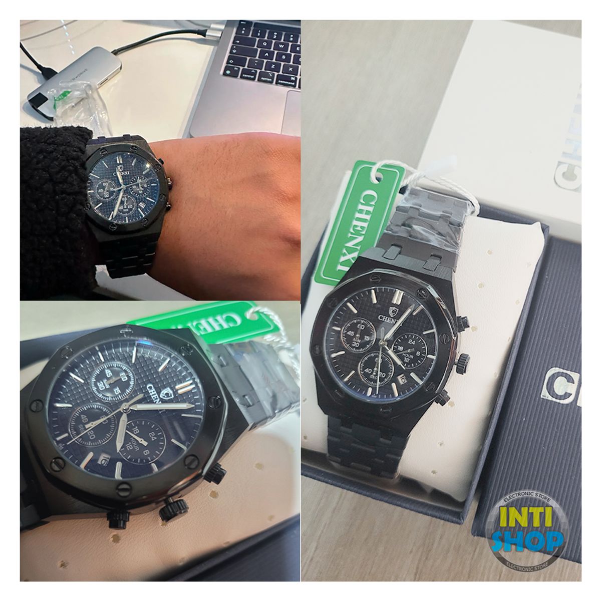 GENERICO - Reloj Acerado Hombre Con Fechero Cronógrafo Moderno - Negro