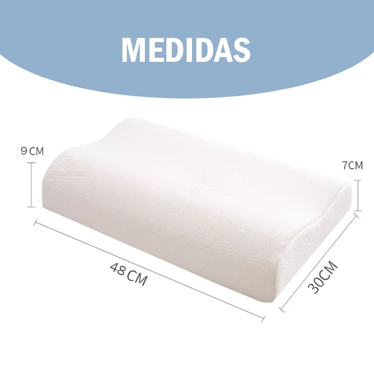 GENERICO - Almohada de latex con memory foam.