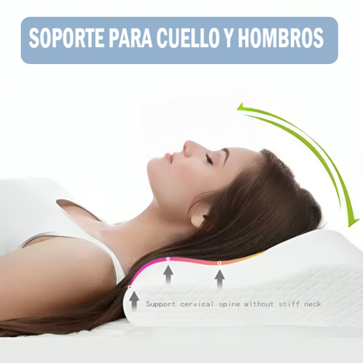 GENERICO - Almohada de latex con memory foam.