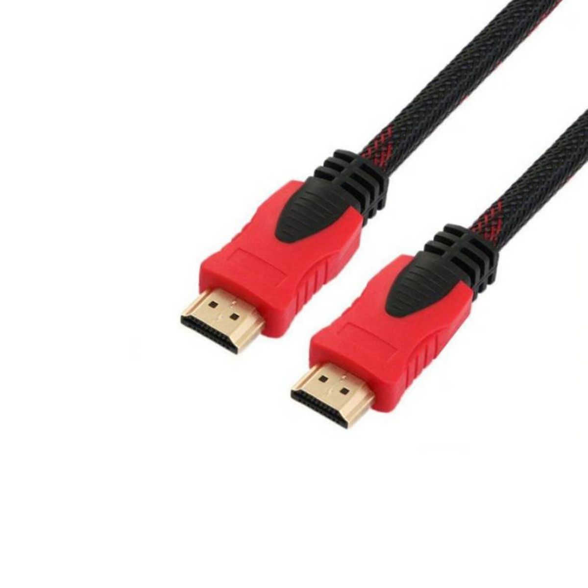 GENERICO - CABLE HDMI CON FILTROS 15 METROS ENMALLADO NEGRO CON ROJO FULL1080P