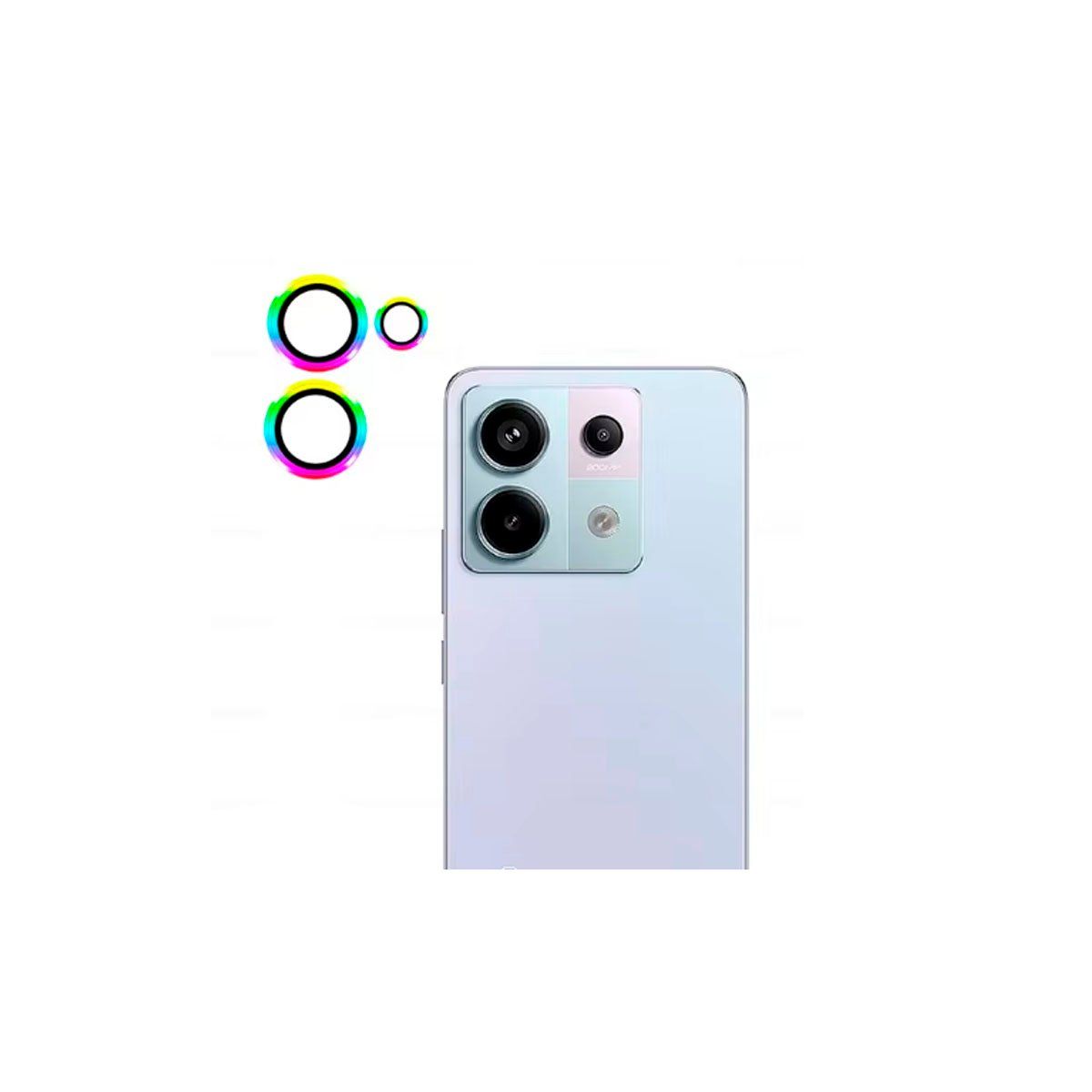 GENERICO - Protector de Cámara para el Xiaomi Redmi Note 13 Pro 5G Tornasol