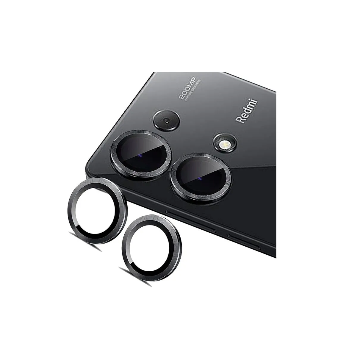 GENERICO - Protector de Cámara para el Xiaomi Redmi Note 13 4G Negro