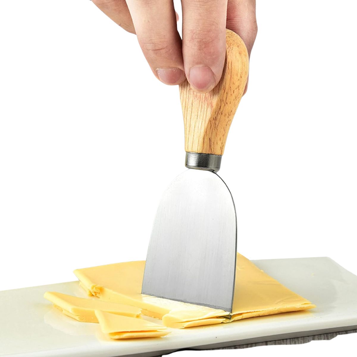 HYGGE - Set de 3 Mini Cuchillos para Queso con Mango de Madera