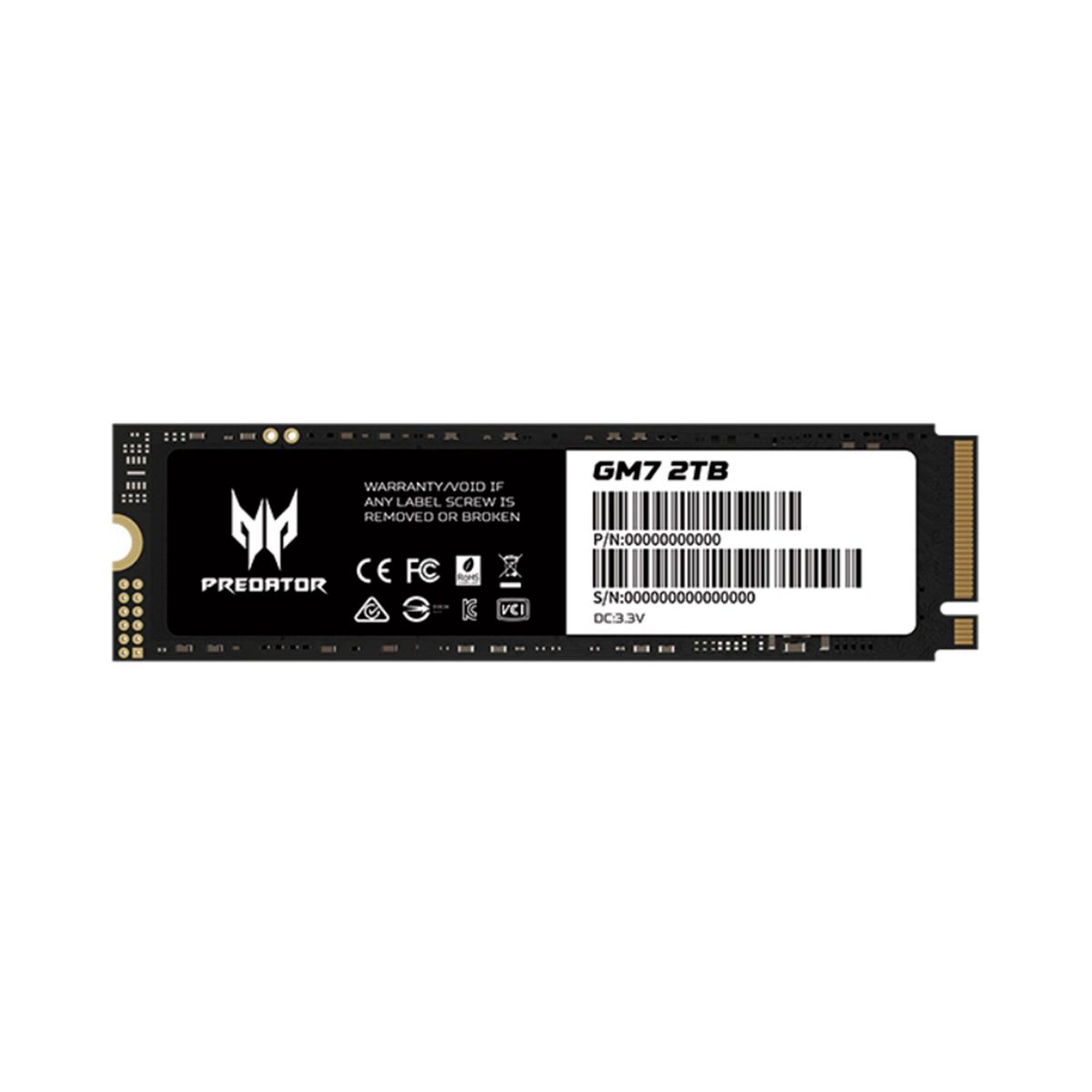 PREDATOR - SSD PREDATOR GM7 2TB M2 NVME 1.4 7,200MB/S P/N: BL.9BWWR.119