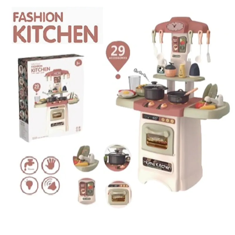 GENERICO - Divertido Juguete  Cocina Para  Niñas  29 Piezas -Rosado