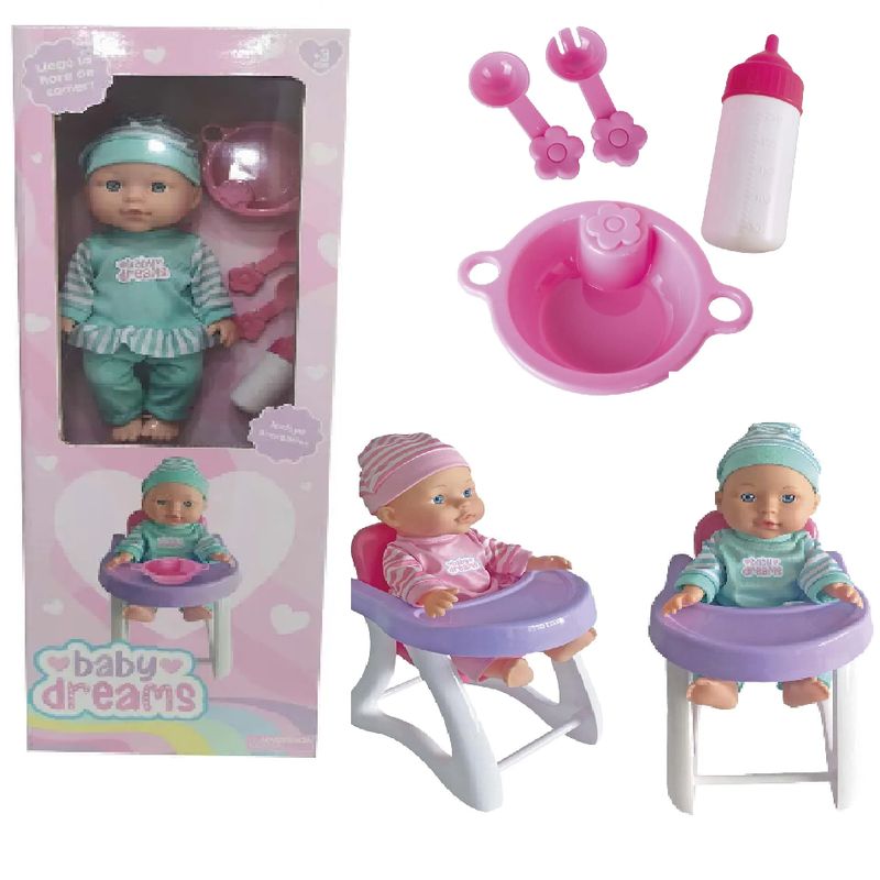 GENERICO - Muñeca BABY DREAMS  Babydoll Nub Silla Alta
