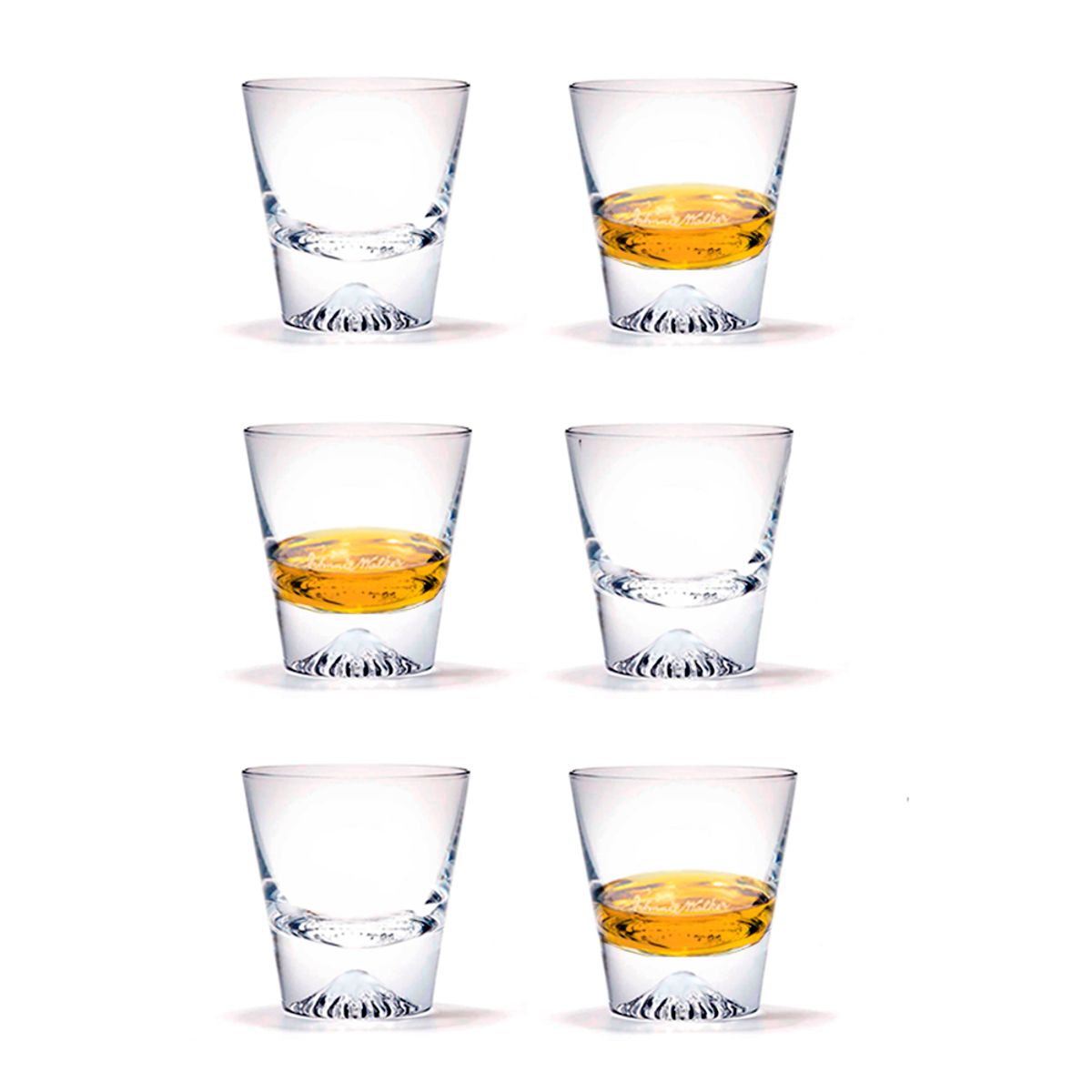 INSPIRA - Set de 6 Vasos Cónicos de Vidrio 337 ml