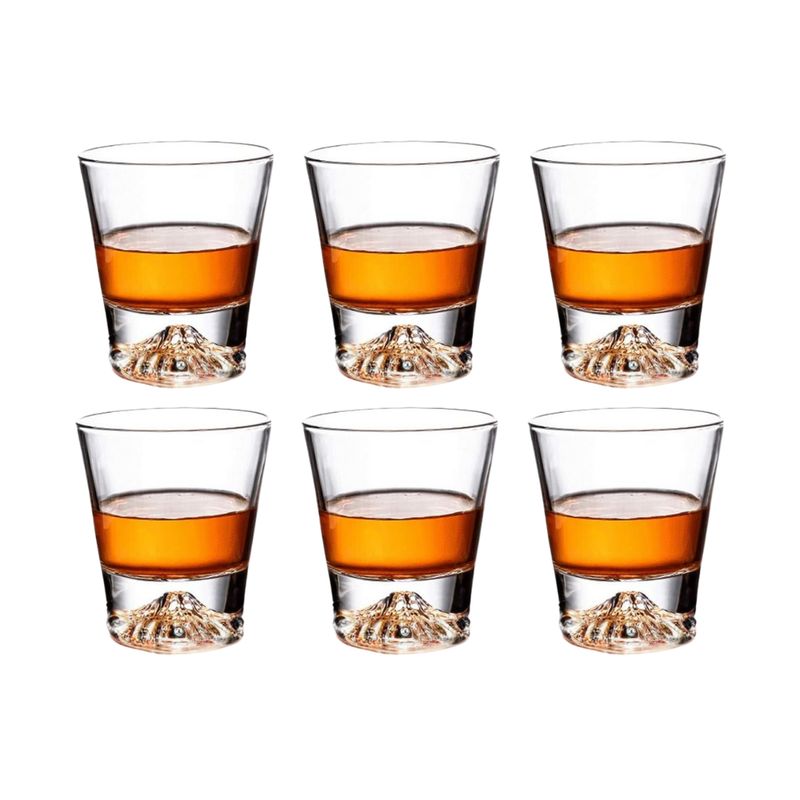 HYGGE - Set de 6 Vasos Cónicos de Vidrio 337 ml