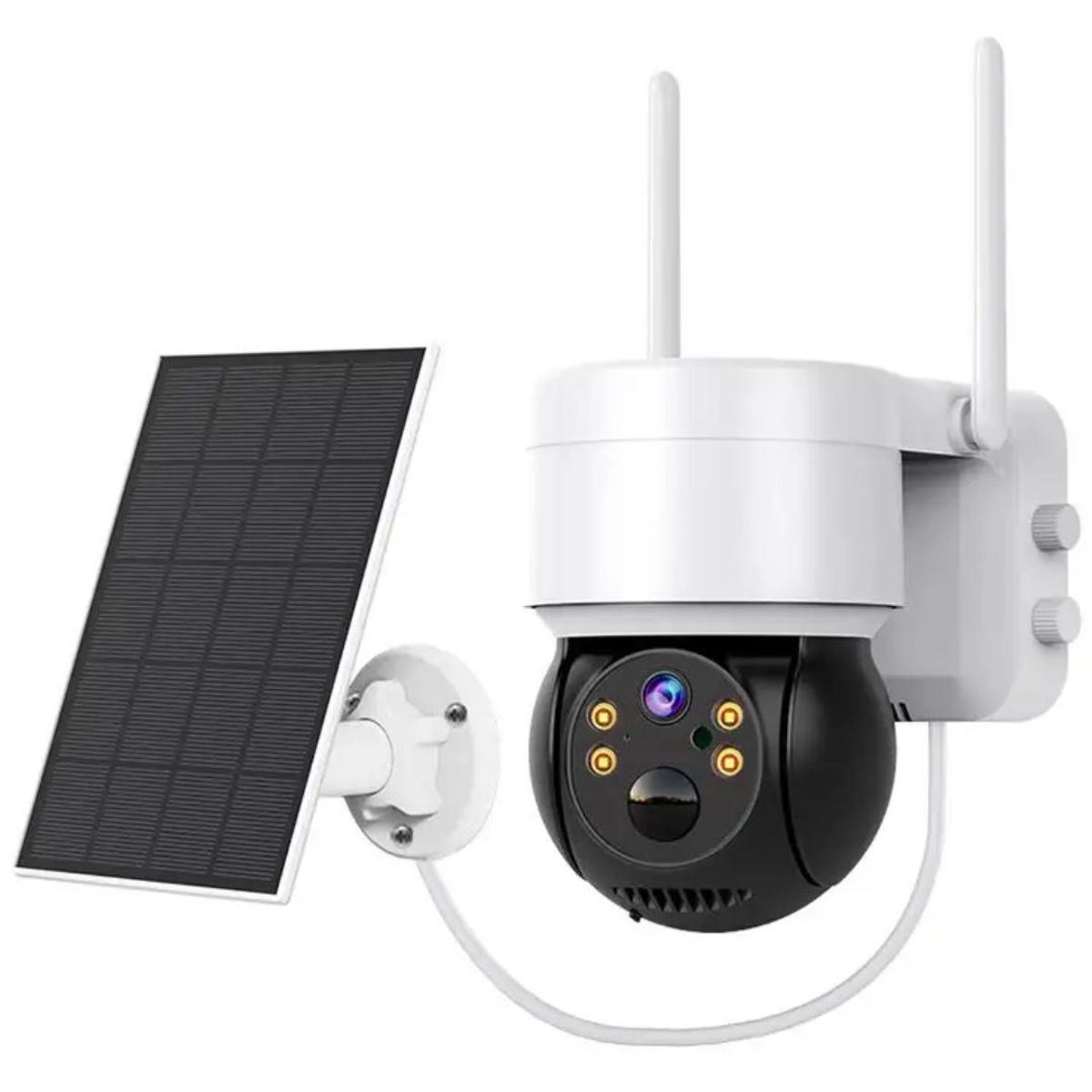 GENERICO - Cámara de Seguridad Wifi con Panel Solar para Exteriores con Alarma LANTUN-Q6