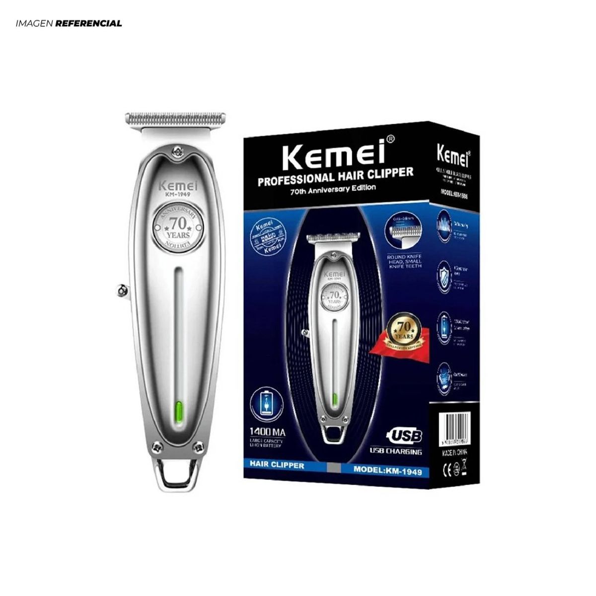 GENERICO - Cortador de cabello KEMEI 1949 Máquina Inalámbrica Clipper