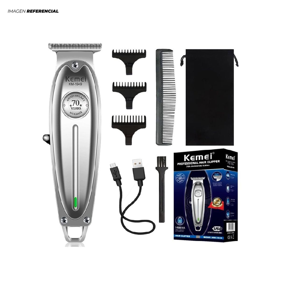 GENERICO - Cortador de cabello KEMEI 1949 Máquina Inalámbrica Clipper