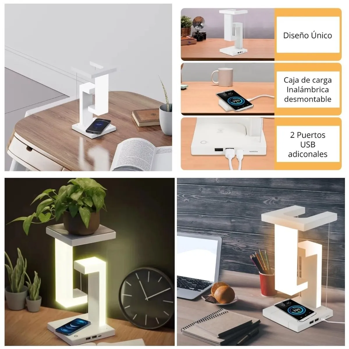 SHEEPBUSTER - Lámpara Magnética LED Inalámbrica 3 en 1 Blanca