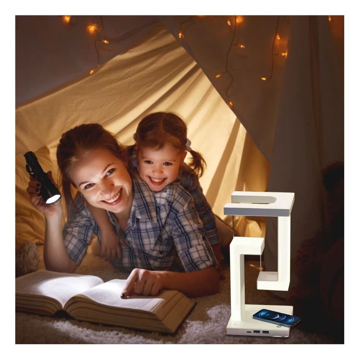 SHEEPBUSTER - Lámpara Magnética LED Inalámbrica 3 en 1 Blanca