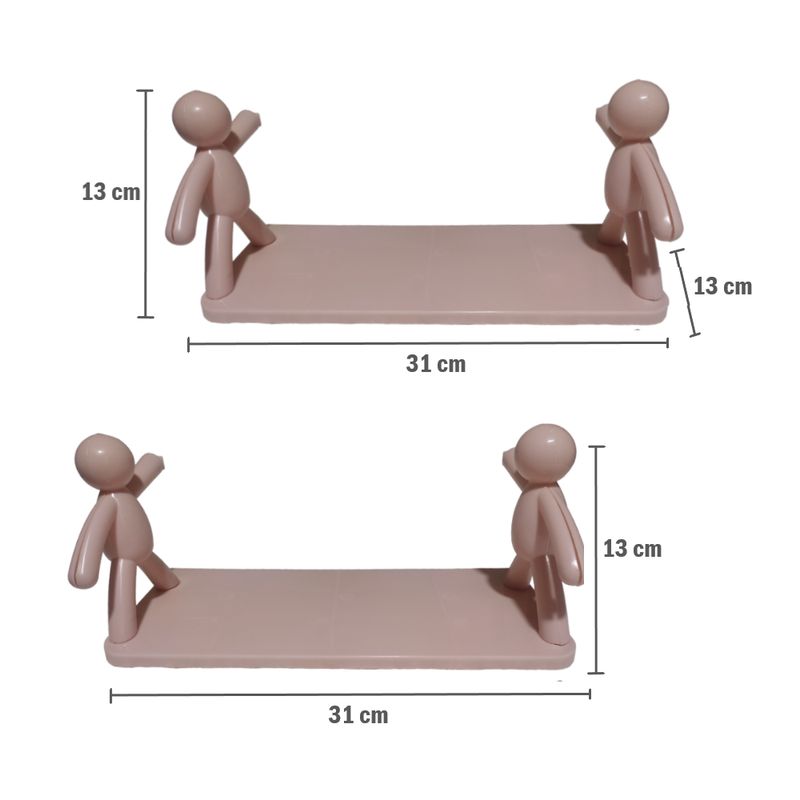 GENERICO - Pack x2 Repisas Estantes Rectangular De Plástico