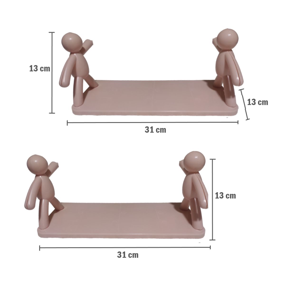 GENERICO - Pack x2 Repisas Estantes Rectangular De Plástico