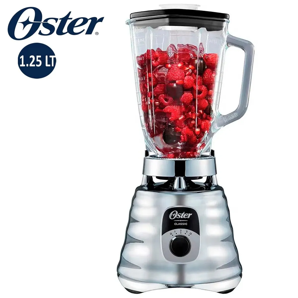 OSTER - Licuadora Clasica Oster Cromada de 3 Velocidades BLST4655