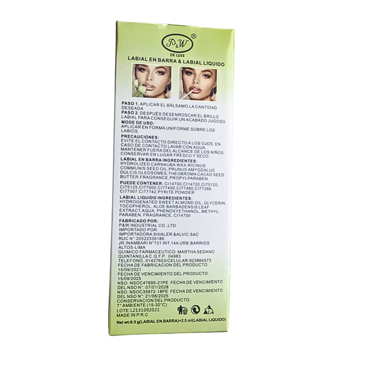 GENERICO - Labial 2 en 1 Gloss + bálsamo con ácido hialurónico