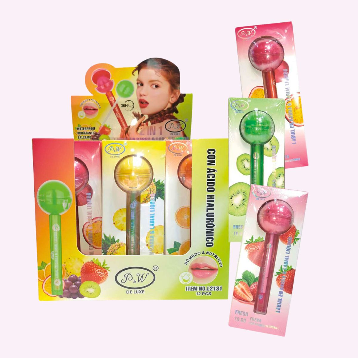 GENERICO - Labial 2 en 1 Gloss + bálsamo con ácido hialurónico