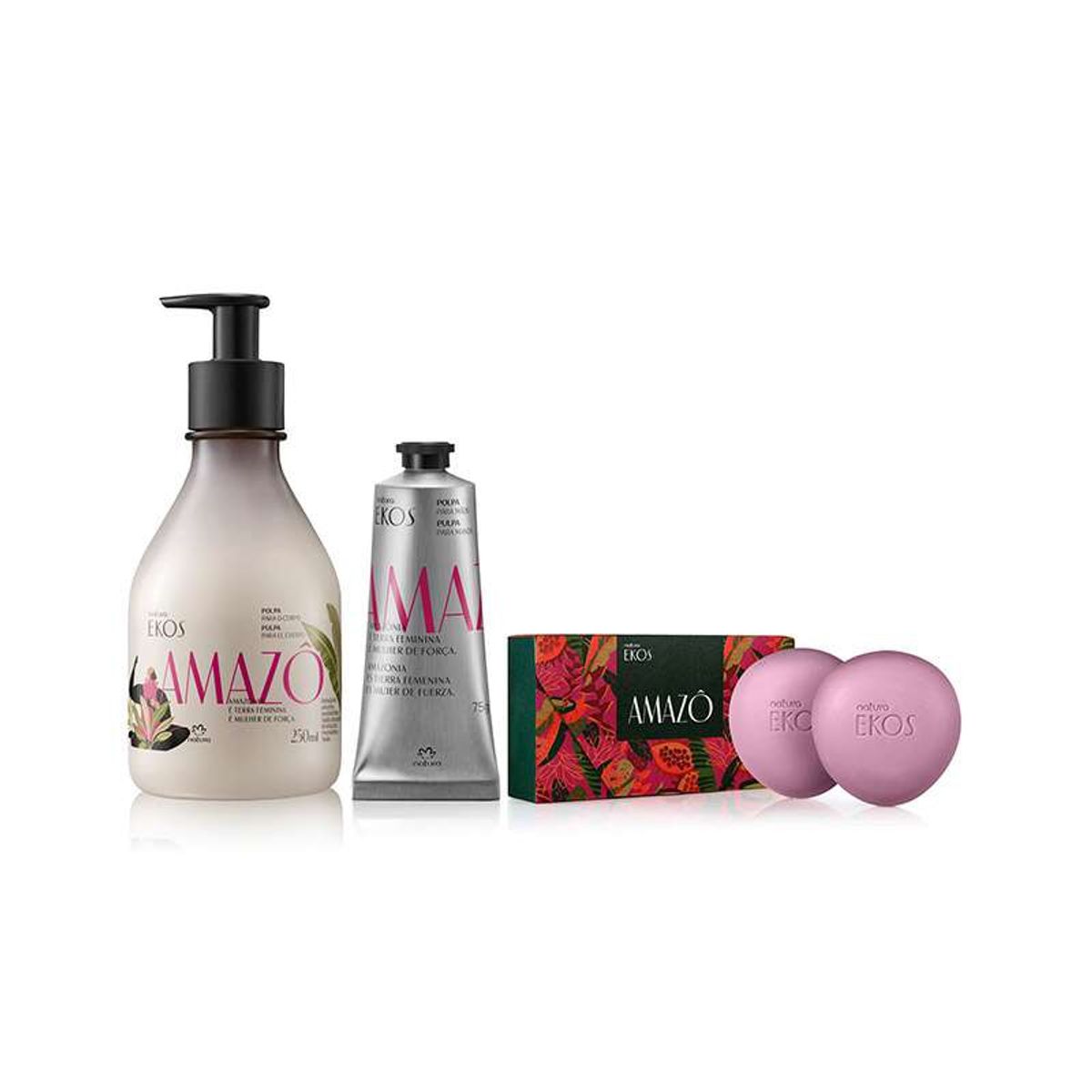 NATURA - Kit Ekos Amazó Pulpa para el cuerpo Crema de manos y Jabon - Natura