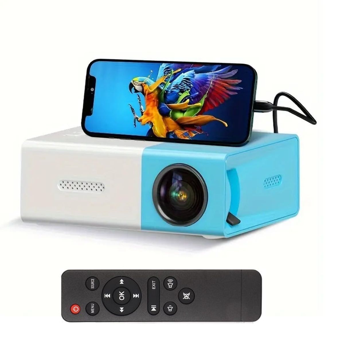 GENERICO - Proyector para telefono celular Portatil 1080P Con Control