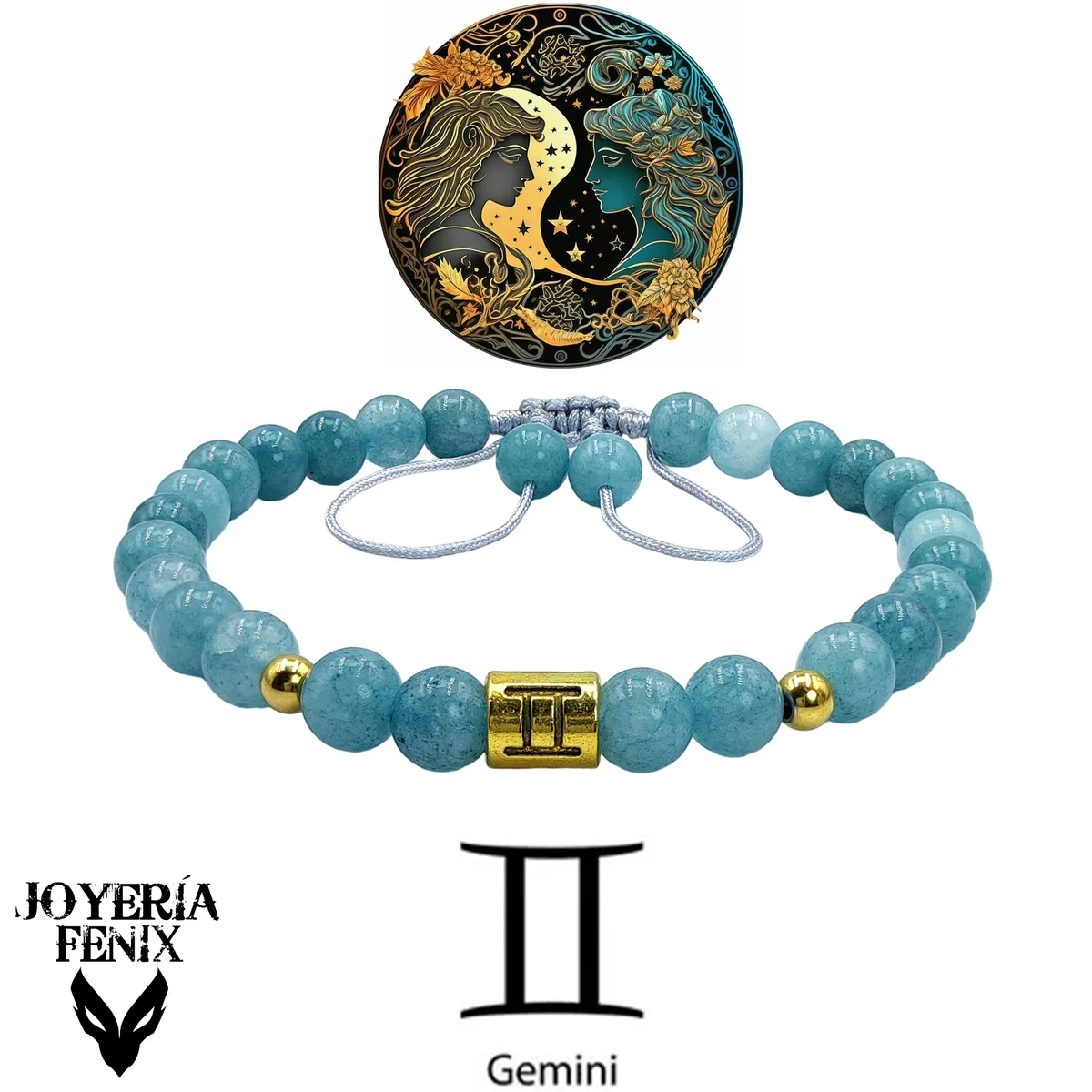 JOYERIA FENIX - Pulsera Zodiacal Piedra Natural 6mm - Joyería Fénix