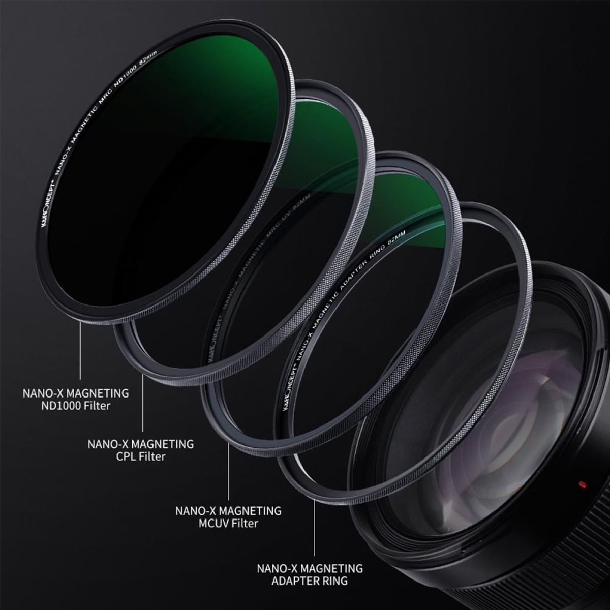 K&F CONCEPT - Filtro K&F Concept Magnetic 3en1 Kit  UV+CPL+ND1000+Estu-72mm Sku1655