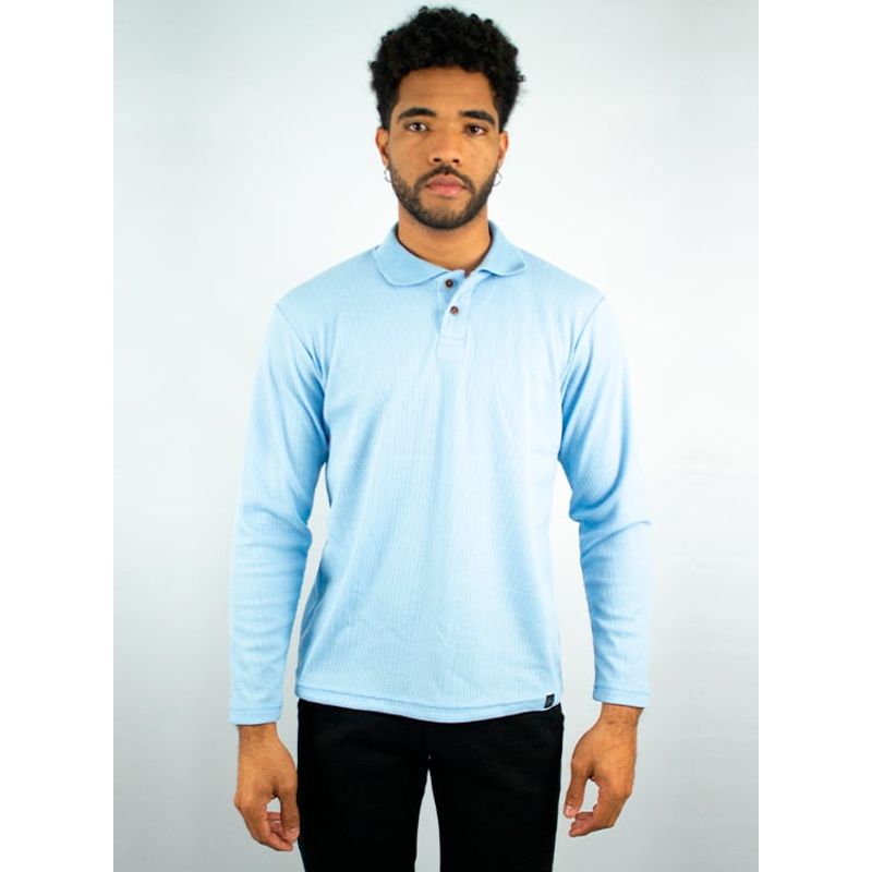 DM DEXMEN - Polo Dexmen Camisa Larga Celeste