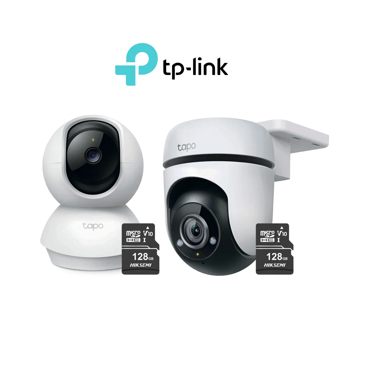 TP LINK - Kit de Cámara de Seguridad 2K Tapo C210 + Tapo C510W + Micro SD 128 gb - Tplink