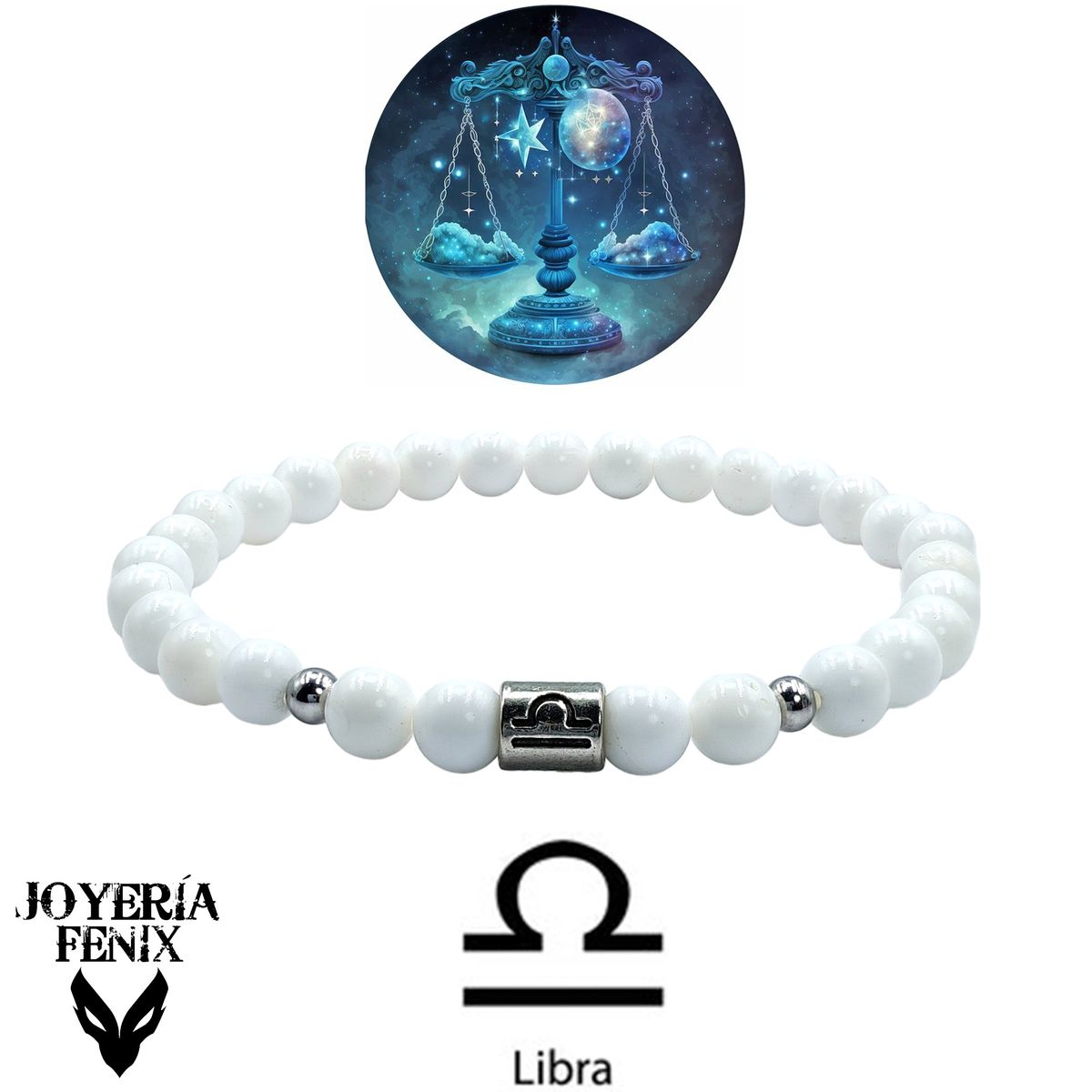 JOYERIA FENIX - Pulsera Zodiacal Piedra Natural 6mm - Joyería Fénix