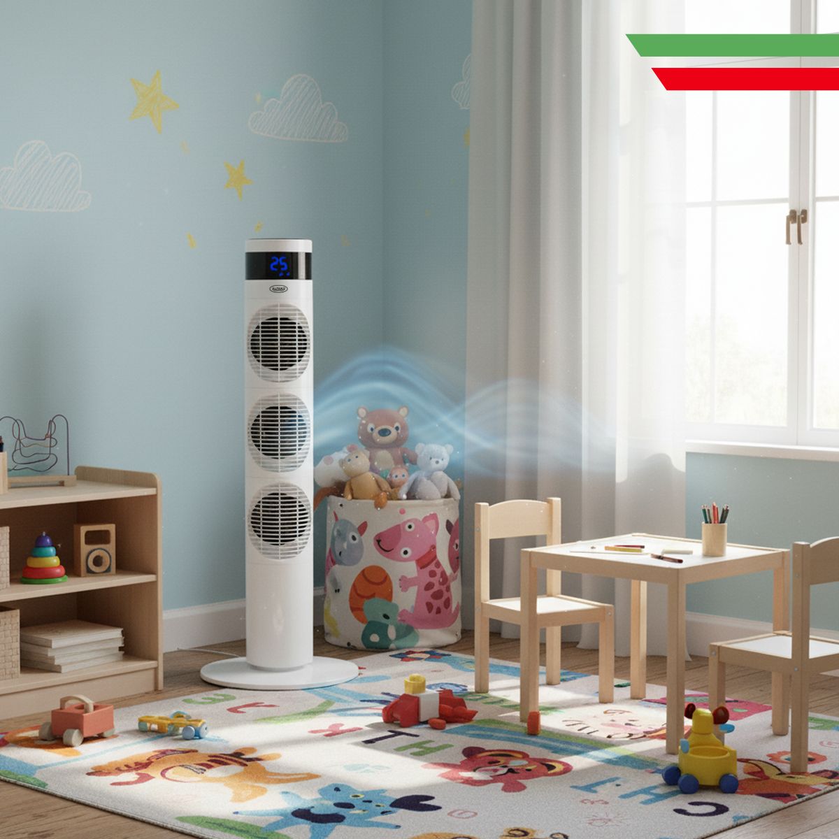 ALFANO - Ventilador de Torre Digital Control Remoto 99cm AL-T3F39