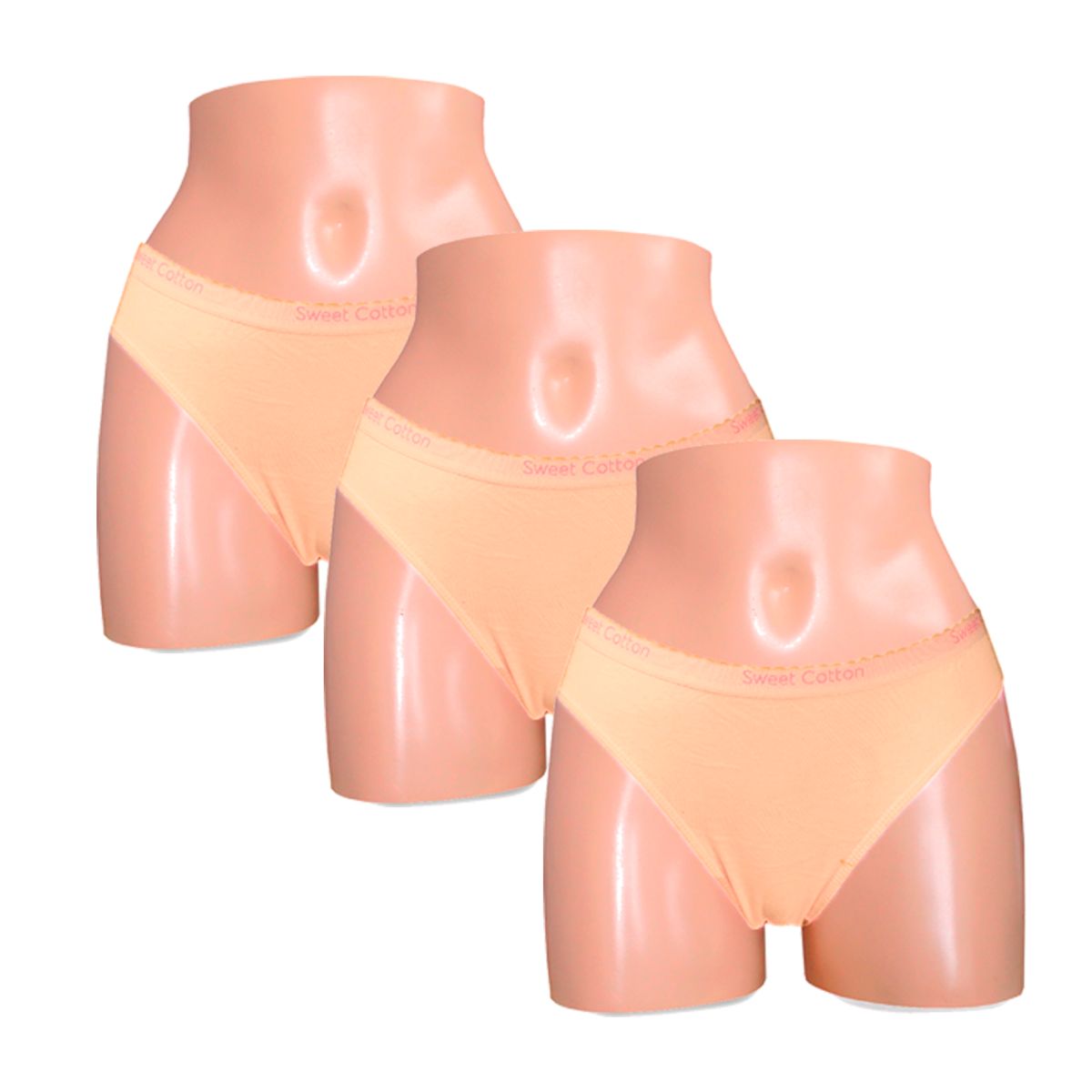 SWEET COTTON - Pack x3 Bikini Sweet Cotton Beige