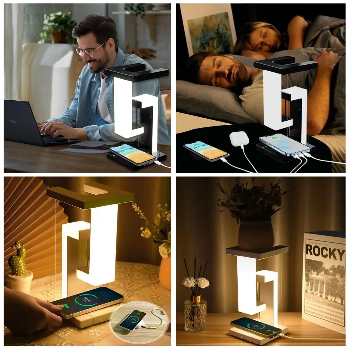 SHEEPBUSTER - Lámpara Magnética LED Inalámbrica 3 en 1 Negra