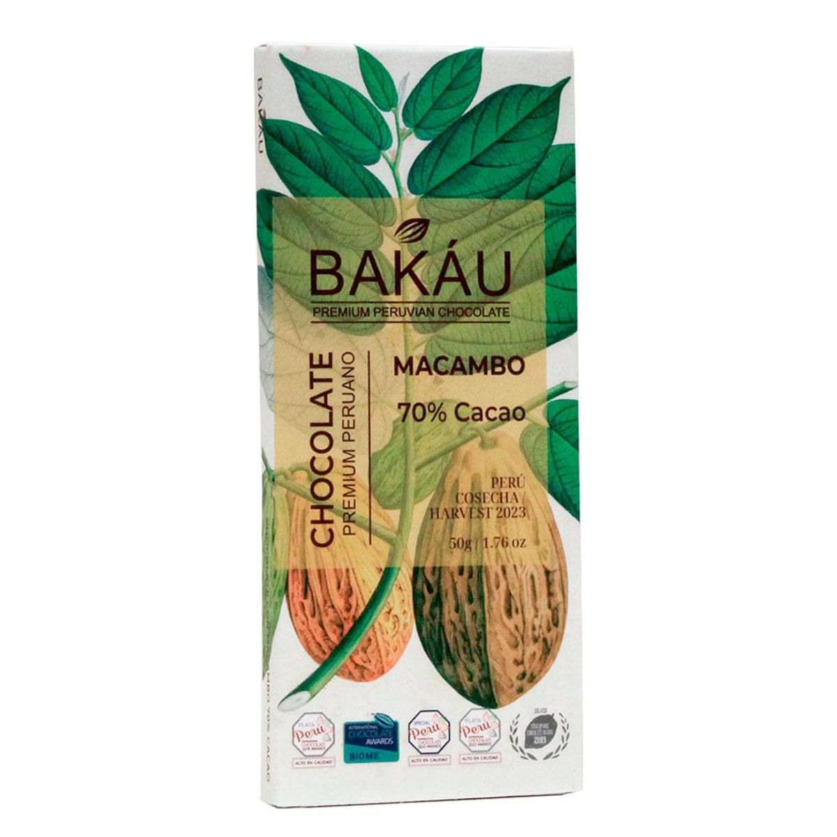 BAKAU - Chocolate con Macambo 70% Cacao x 50g