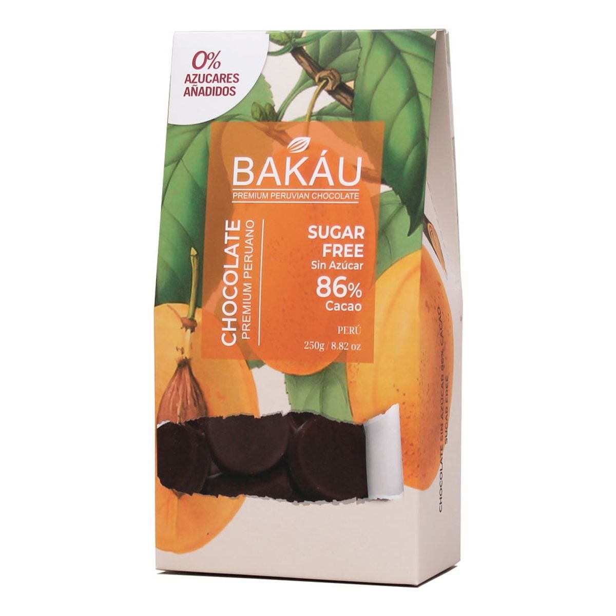 BAKAU - Chocolate Zero Azúcar (MFS) 86% Cacao x 250g