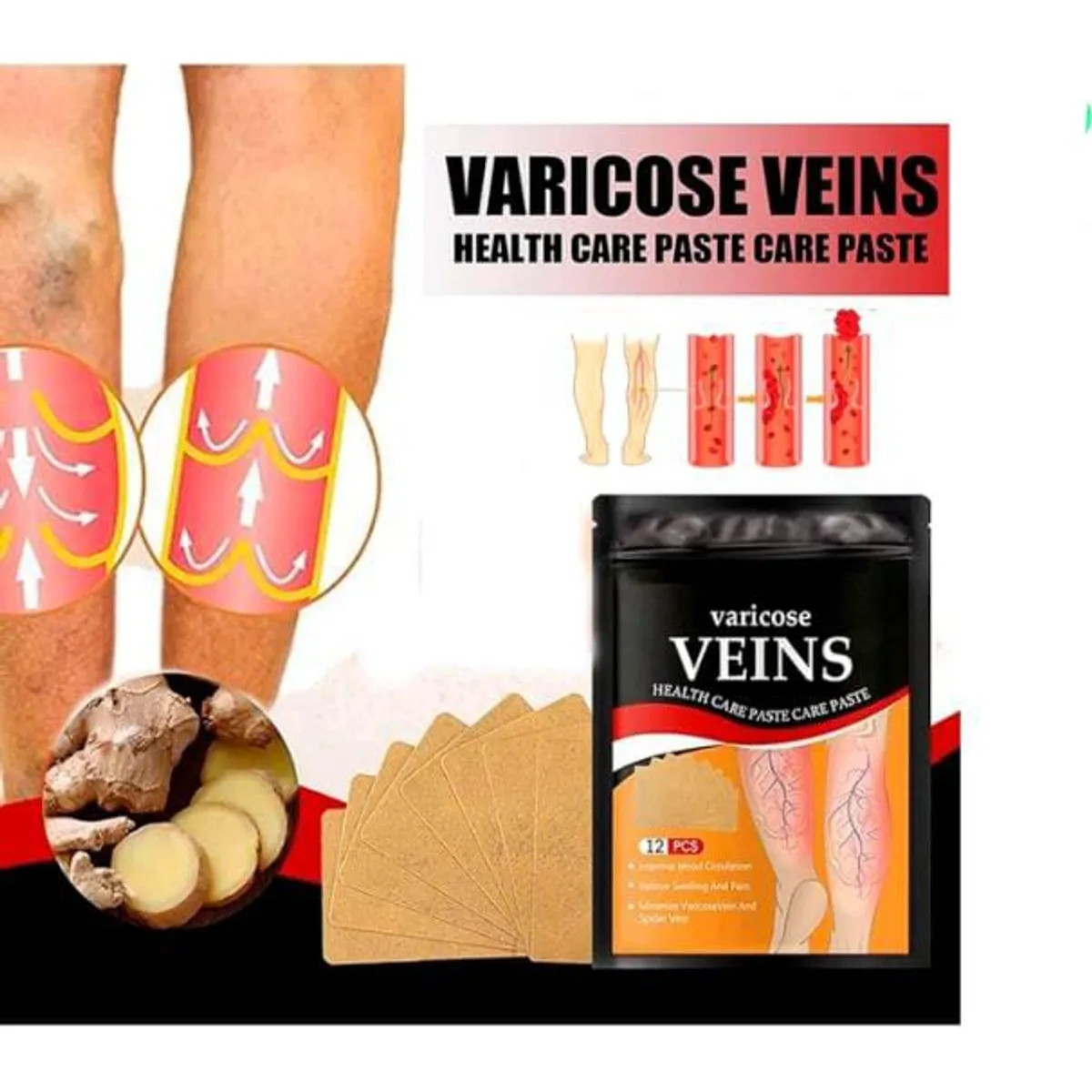 GENERICO - 2 PACK DE PARCHES PARA CIRCULACION VARICES