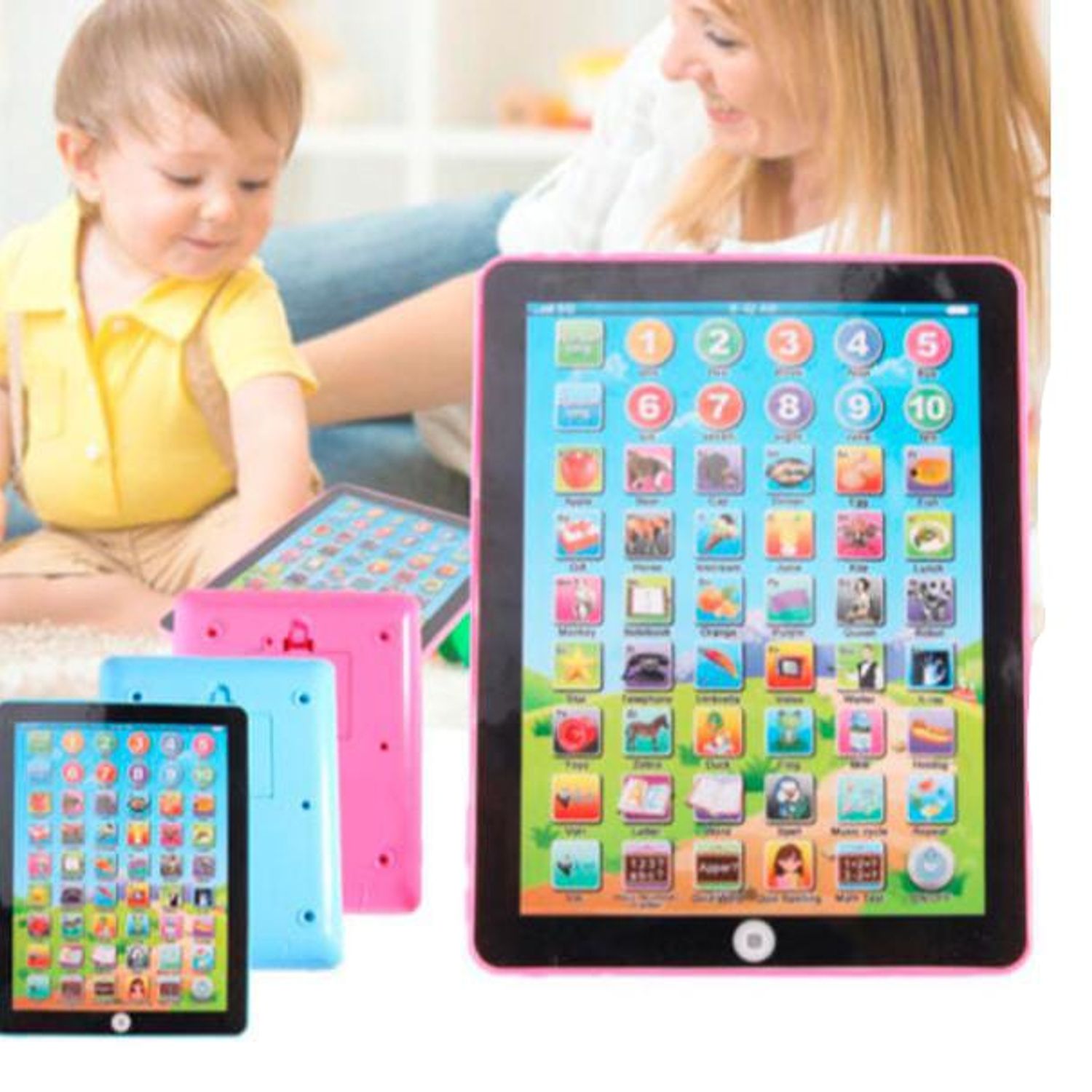 Tableta de juguete educativa, tableta de aprendizaje para niños, LED