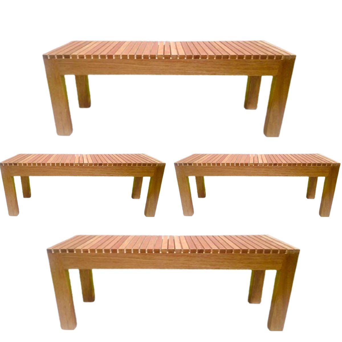 START FG - Banca de madera  Banco en Madera Tornillo Juego Terraza 4 bancas