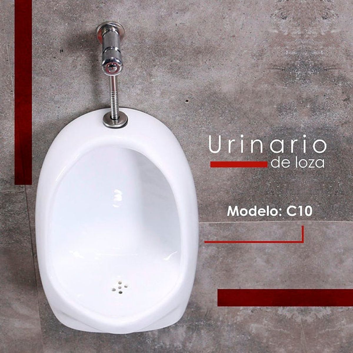 XM - URINARIO BLANCO CUADRADO C10