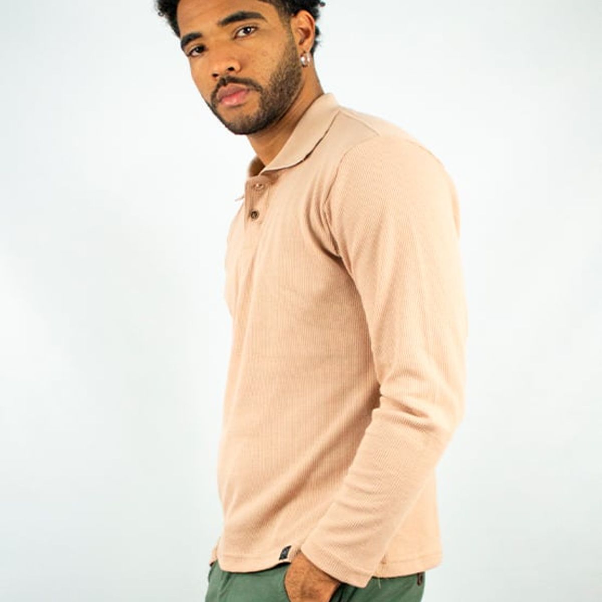 DM DEXMEN - Polo Dexmen Camisa Larga Beige