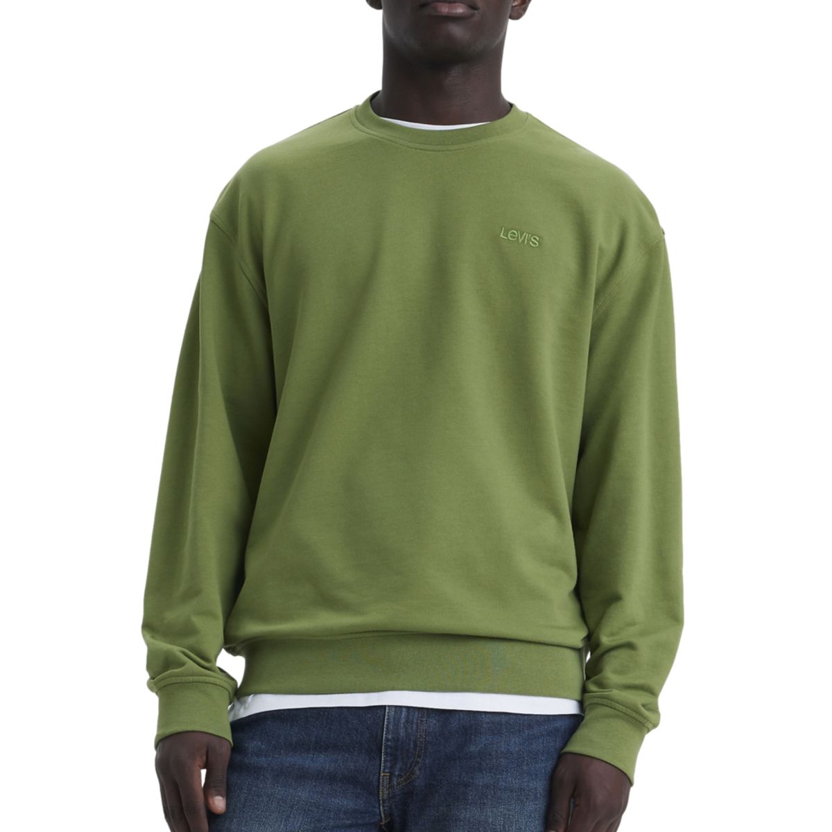 LEVIS - Polerón Hombre Cuello Redondo Verde Levis