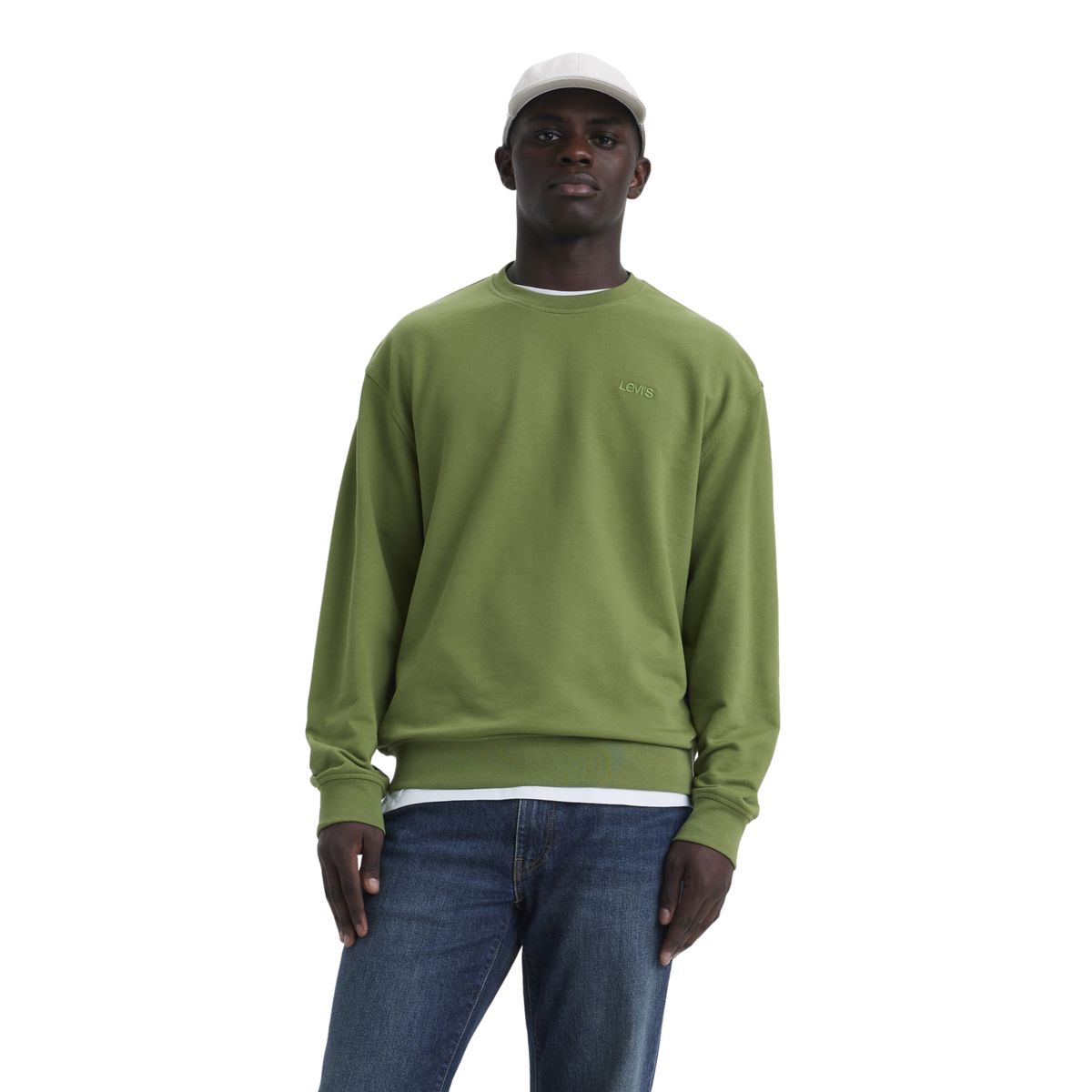 LEVIS - Polerón Hombre Cuello Redondo Verde Levis