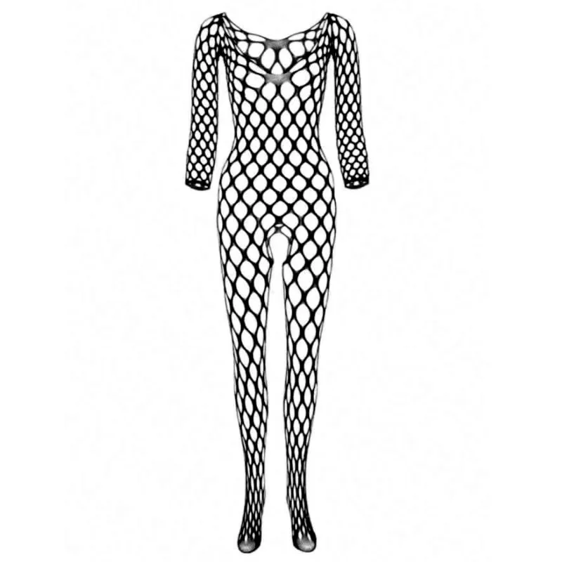 GENERICO - Bodystocking malla Enterizo Lenceria media para todo el cuerpo_.
