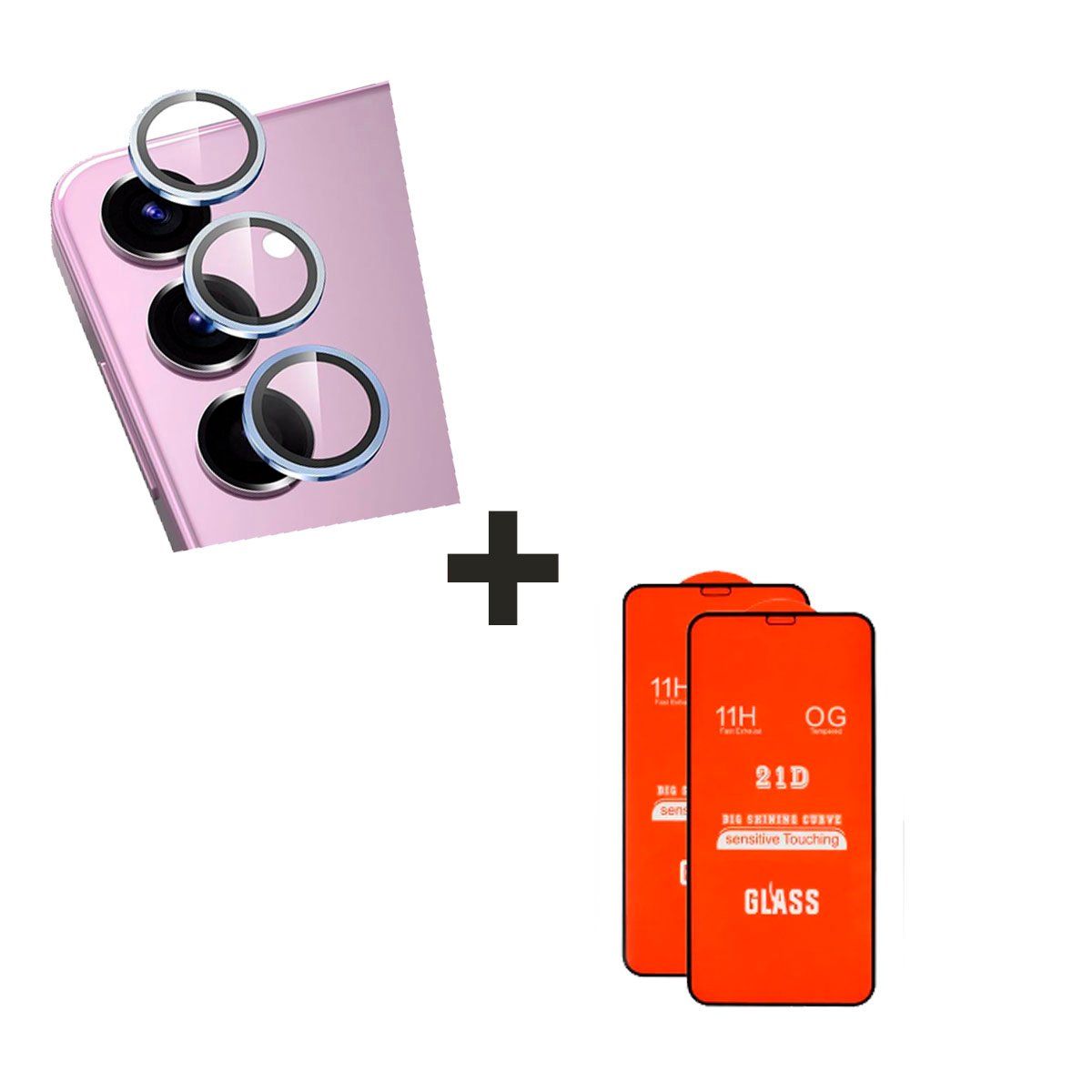 GENERICO - Protector de Cámara para el Samsung A35 Azul + Vidrio Templado