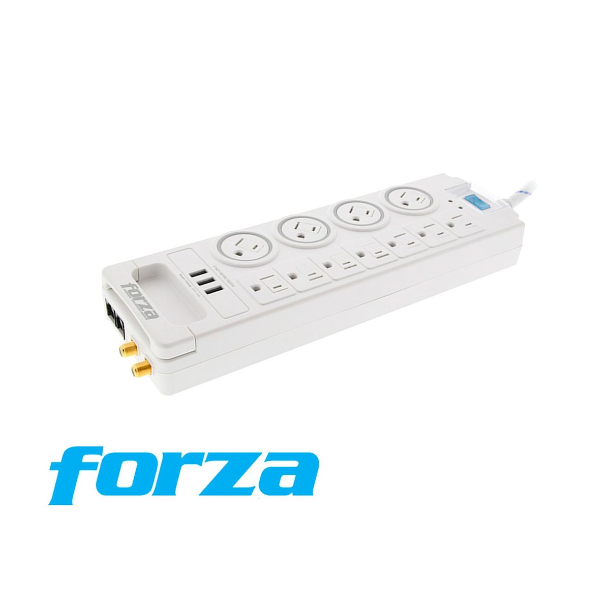 FORZA - SUPRESOR DE PICOS FSP-1011USBW FORZA 11 SALIDAS USB RJ45 BLANCO