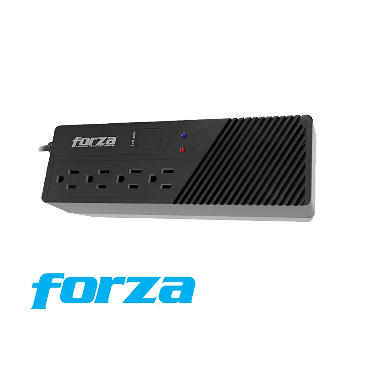 FORZA - ESTABILIZADOR FVR-1012 FORZA 4 SALIDAS 1000VA 500W NEGRO 200 JULES