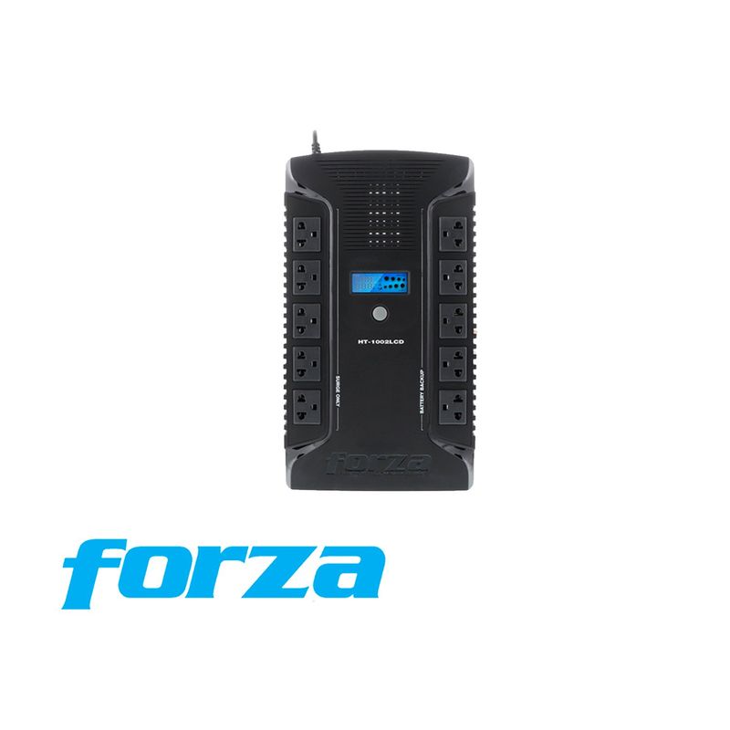FORZA - UPS HT-1002LCD FORZA 10 SALIDAS NEMA 5-15R 2USB 1000VA600W