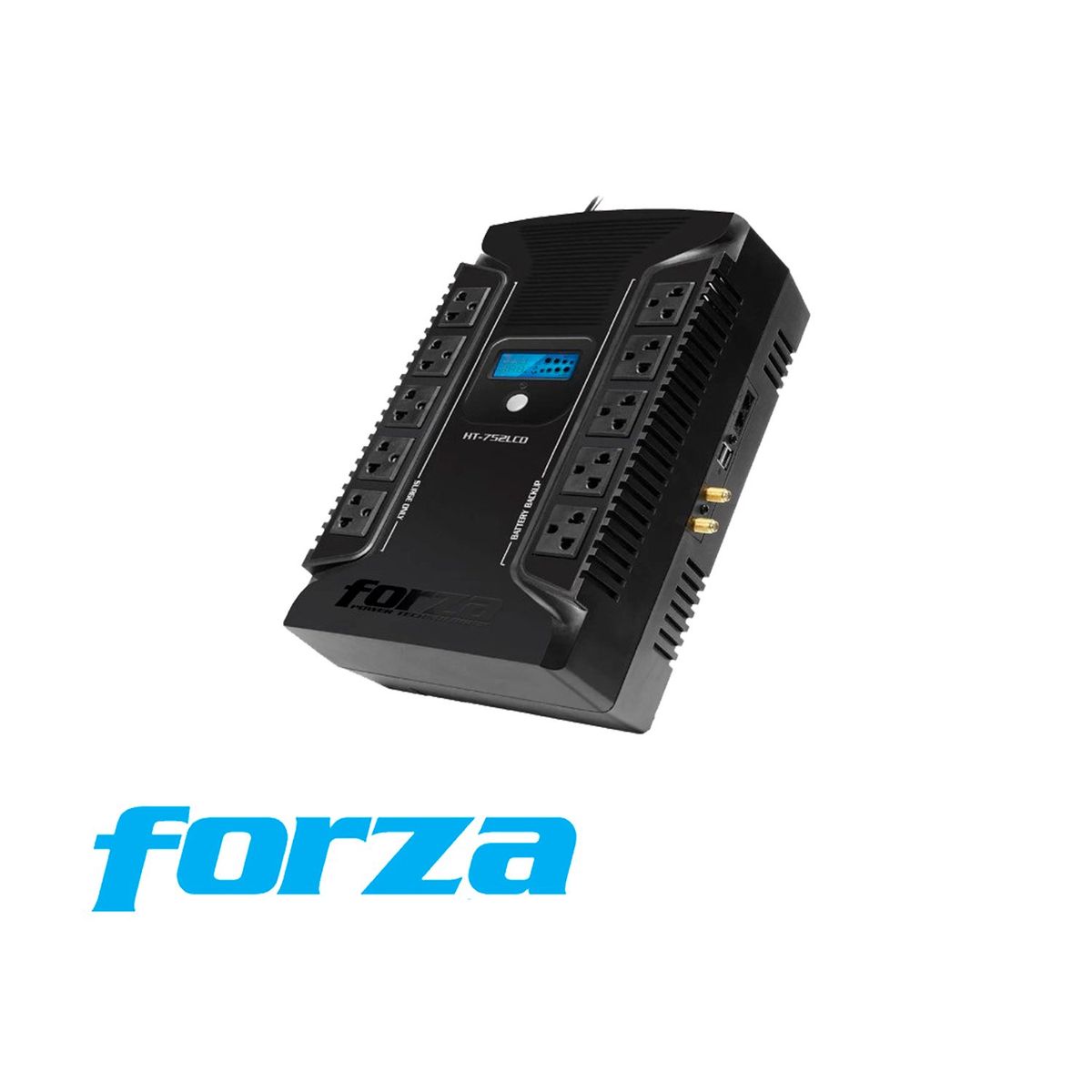 FORZA - UPS HT-752LCD FORZA 10 SALIDAS NEMA 5-15R 2USB 750VA450W