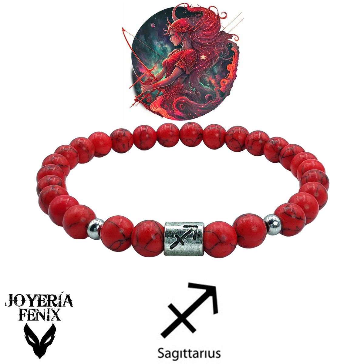 JOYERIA FENIX - Pulsera Zodiacal Piedra Natural 6mm - Joyería Fénix